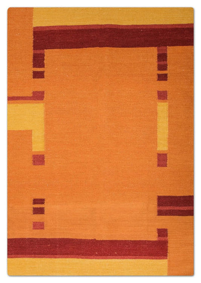 Nowoczesny kilim 145x205cm - Dywan wełniany