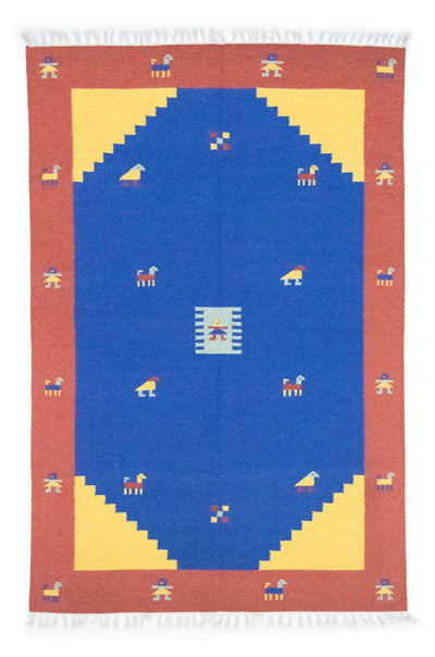 Nowoczesny kilim Dywan 140x200cm - Dywan wełniany