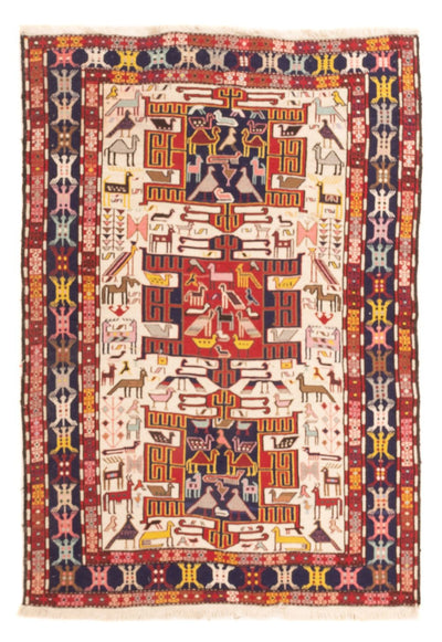 Jedwabny kilim Dywan 109x135cm