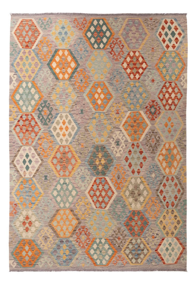 Kilim Maimana 207x298cm - Dywan wełniany - wielokolorowy