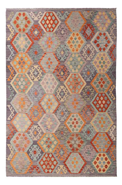 Kilim Maimana 202x300cm - Dywan wełniany - wielokolorowy