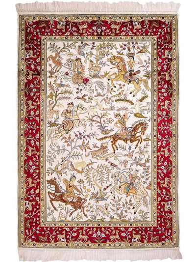 Chiński jedwab Dywan 123x180cm - Dywan orientalny
