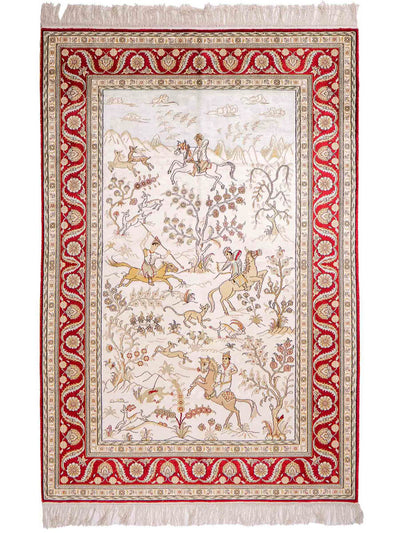 Chiński jedwab Dywan 124x183cm - Dywan orientalny