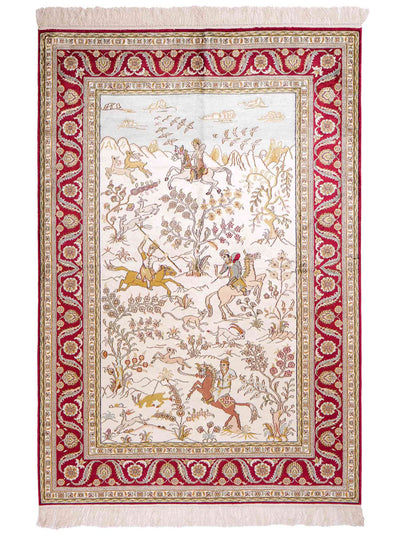 Chiński jedwab Dywan 123x180cm - Dywan orientalny