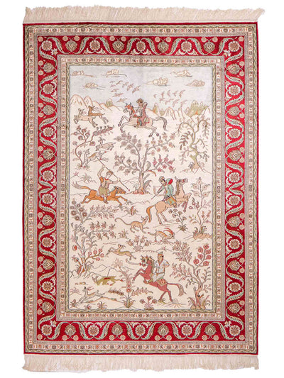 Chiński jedwab Dywan 124x180cm - Dywan orientalny