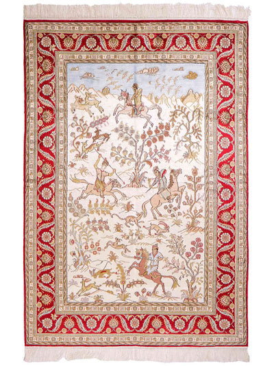 Chiński jedwab Dywan 124x176cm - Dywan orientalny