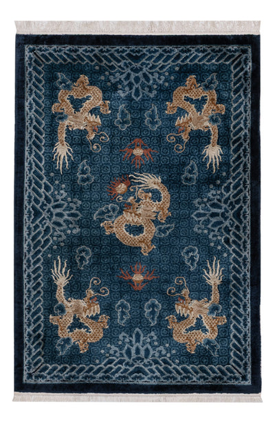 Chiński jedwab Dywan 123x187cm - Dywan orientalny