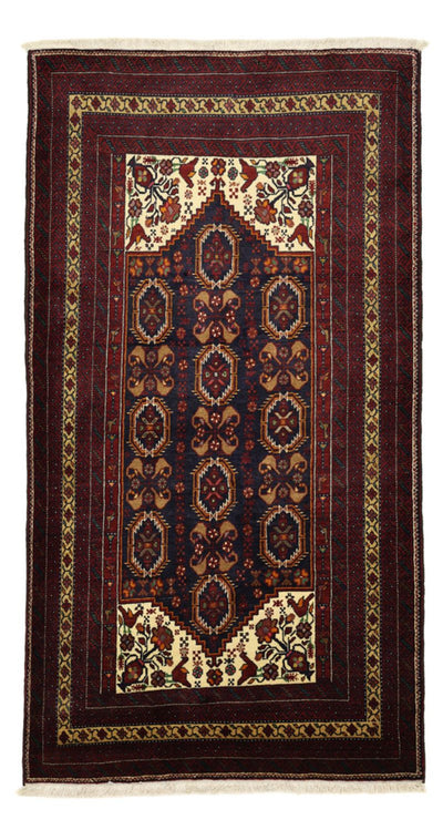 Dywan beludżycki 115x210cm - Dywan orientalny - ciemna czerwień