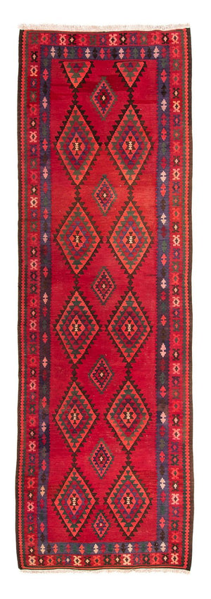 Biegacz Dywan Kelim - Stary - 325 x 118 cm - wielokolorowy
