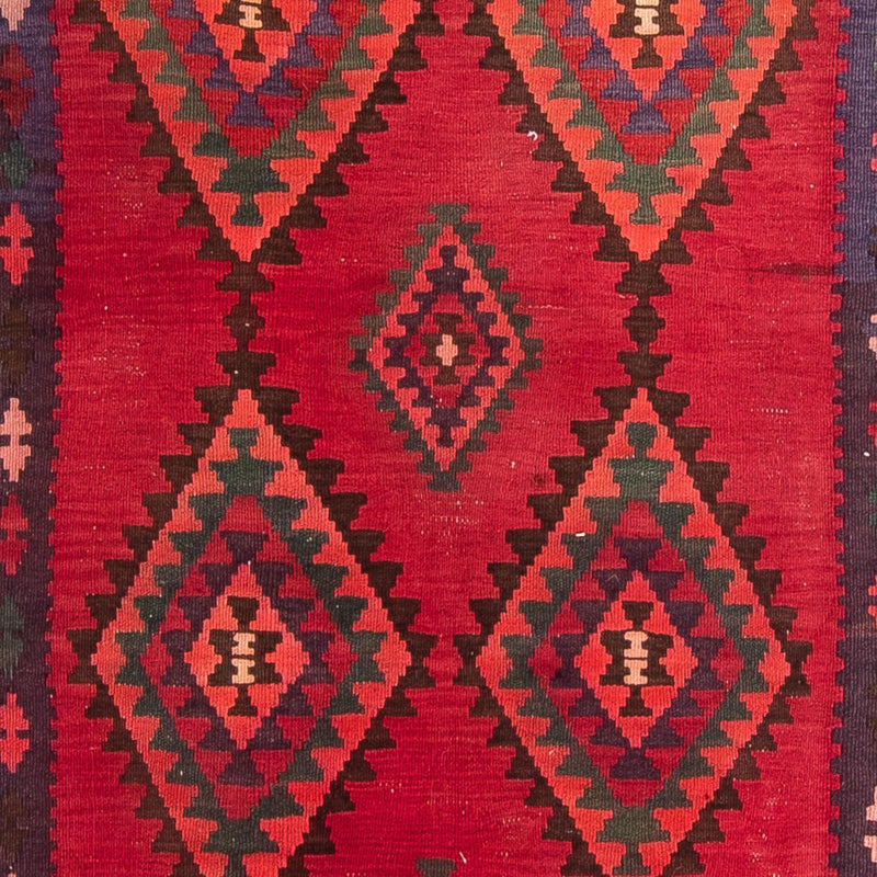 Biegacz Dywan Kelim - Stary - 325 x 118 cm - wielokolorowy