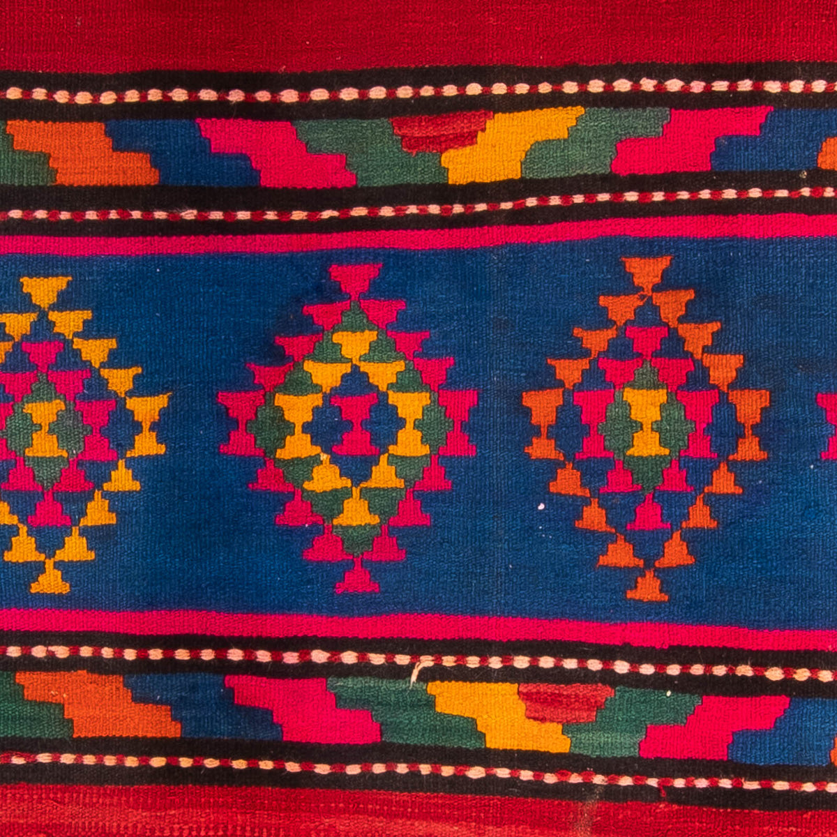 Biegacz Dywan Kelim - Stary - 360 x 150 cm - wielokolorowy