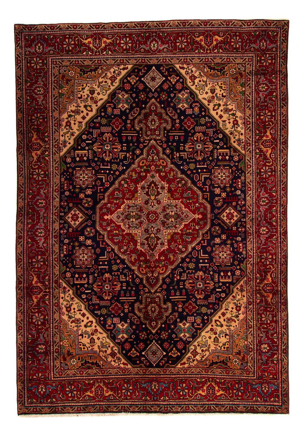Dywan perski - Tabriz - 297 x 197 cm - ciemnoniebieski