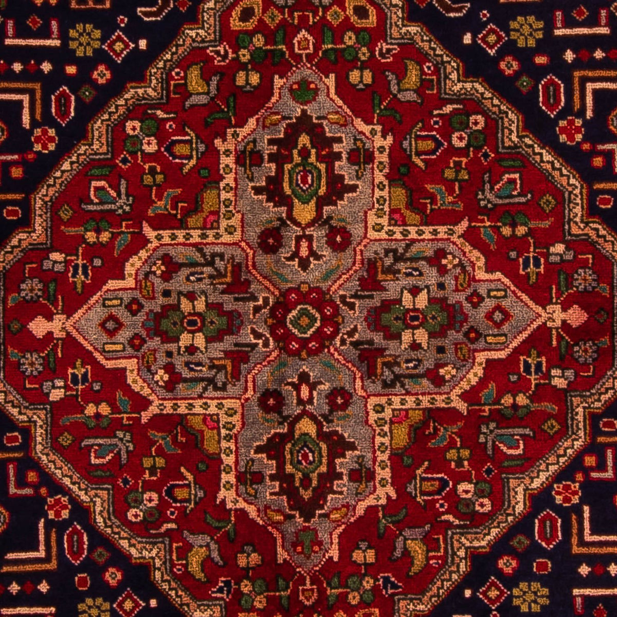 Dywan perski - Tabriz - 297 x 197 cm - ciemnoniebieski