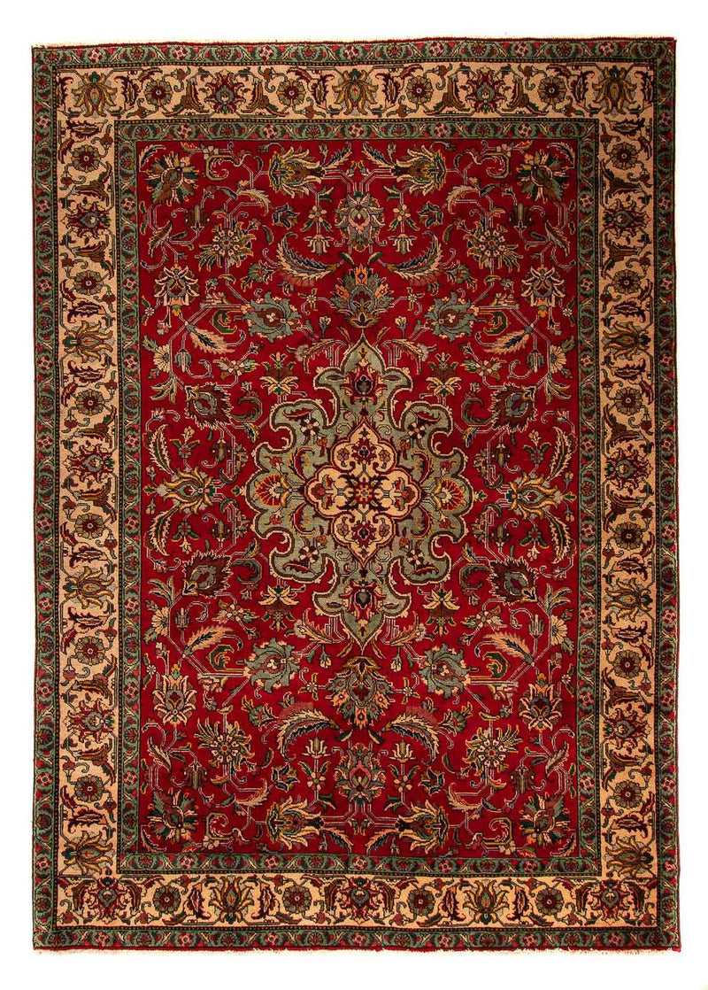 Dywan perski - Tabriz - 300 x 203 cm - ciemna czerwień