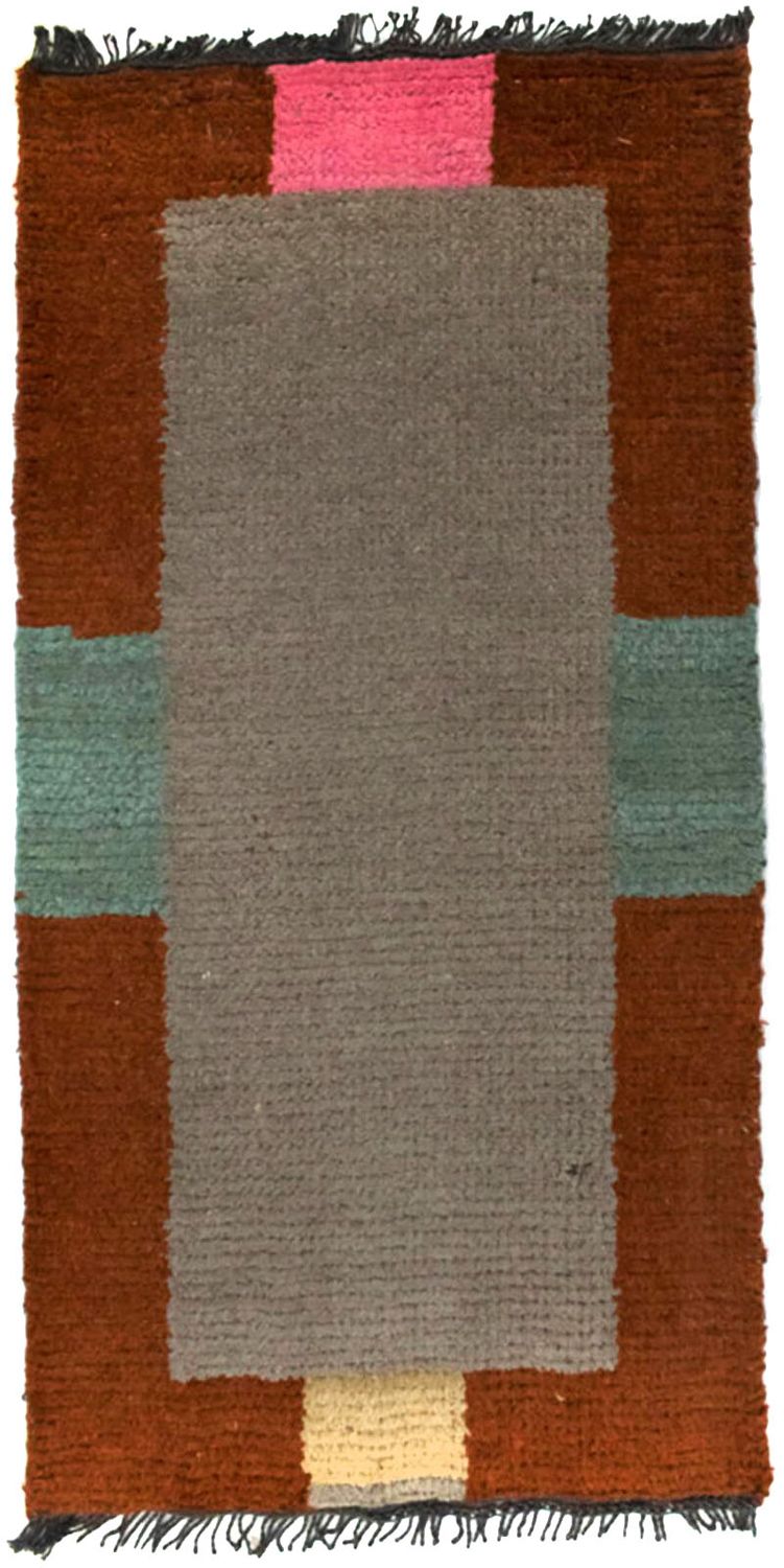 Dywan z Nepalu - 140 x 70 cm - srebrny