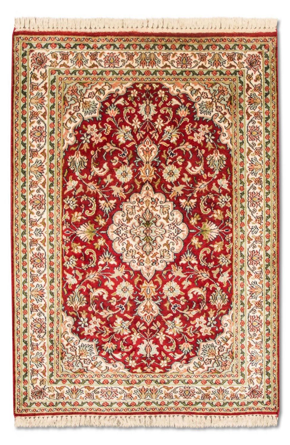 Jedwabny dywan - Kashmir Silk - 120 x 80 cm - czerwony