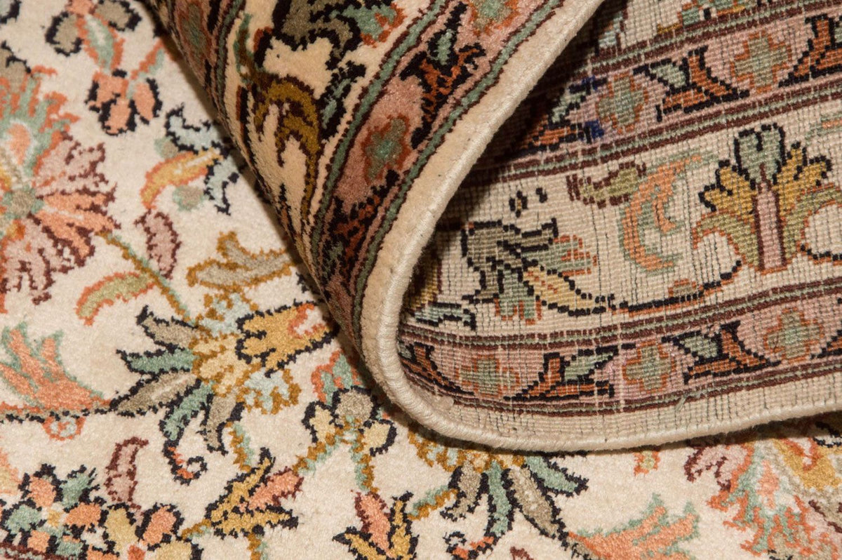 Jedwabny dywan - Kashmir Silk - 95 x 62 cm - beżowy