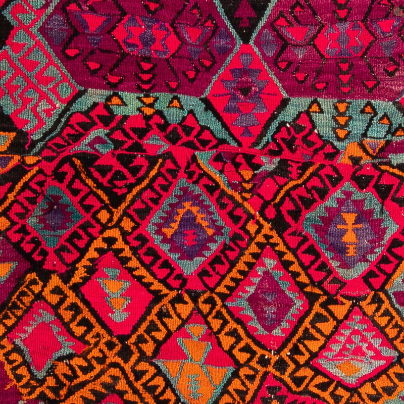 Biegacz Dywan Kelim - Stary - 310 x 137 cm - wielokolorowy