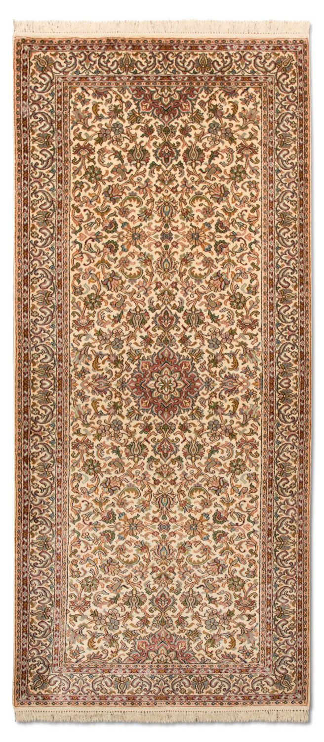 Biegacz Jedwabny dywan - Kashmir Silk - 190 x 77 cm - beżowy