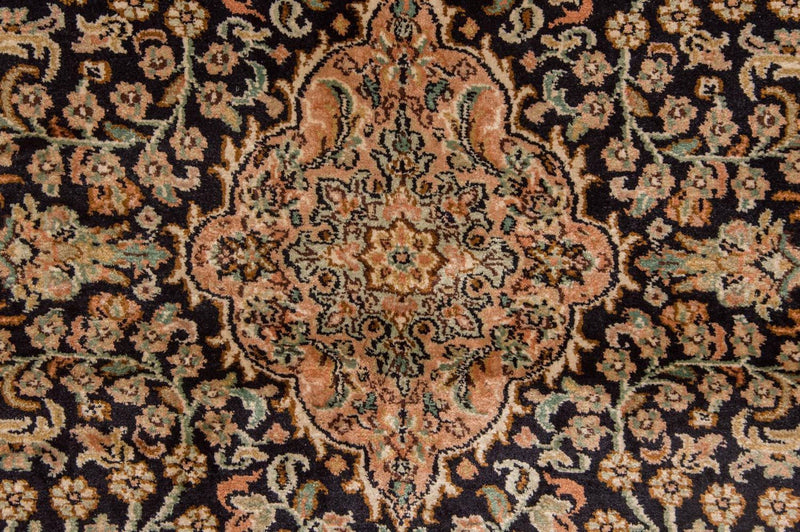 Jedwabny dywan - Kashmir Silk - 153 x 93 cm - ciemnoniebieski