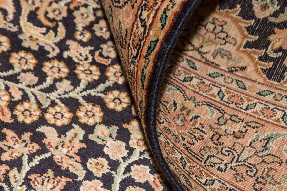 Jedwabny dywan - Kashmir Silk - 153 x 93 cm - ciemnoniebieski