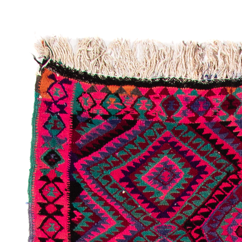 Biegacz Dywan Kelim - Stary - 315 x 135 cm - wielokolorowy