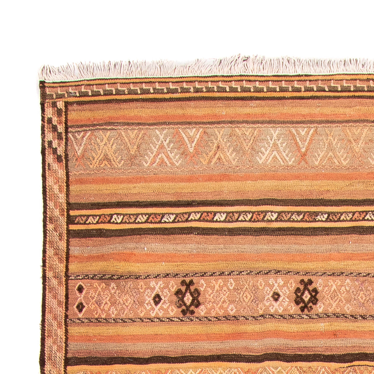 Dywan Kelim - Stary - 297 x 157 cm - wielokolorowy