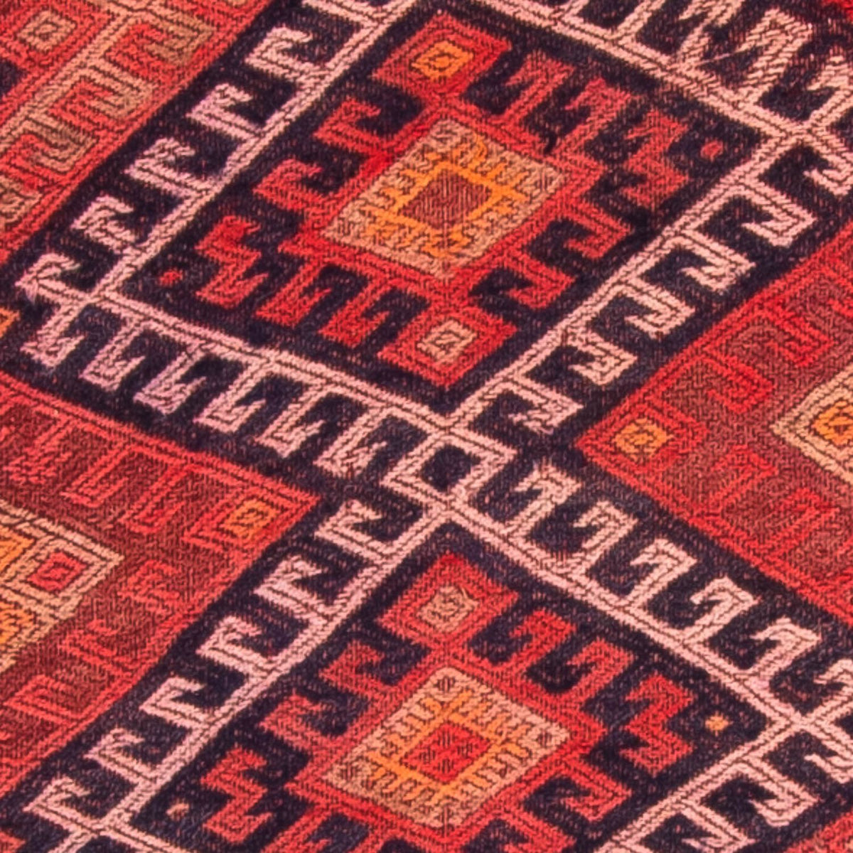 Biegacz Dywan Kelim - Stary - 380 x 75 cm - wielokolorowy