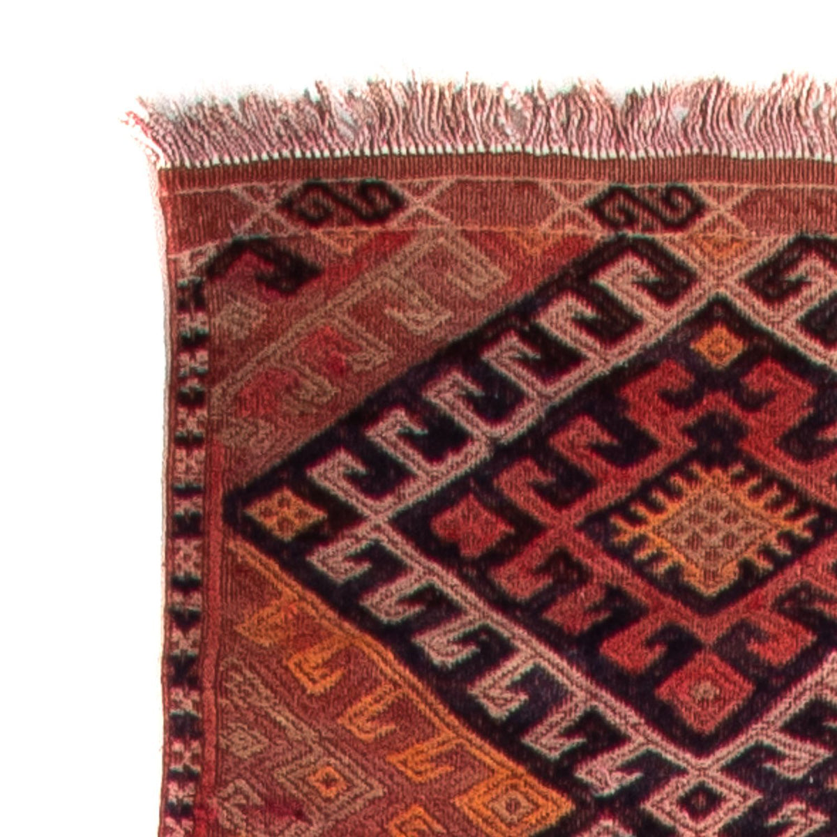 Biegacz Dywan Kelim - Stary - 380 x 75 cm - wielokolorowy