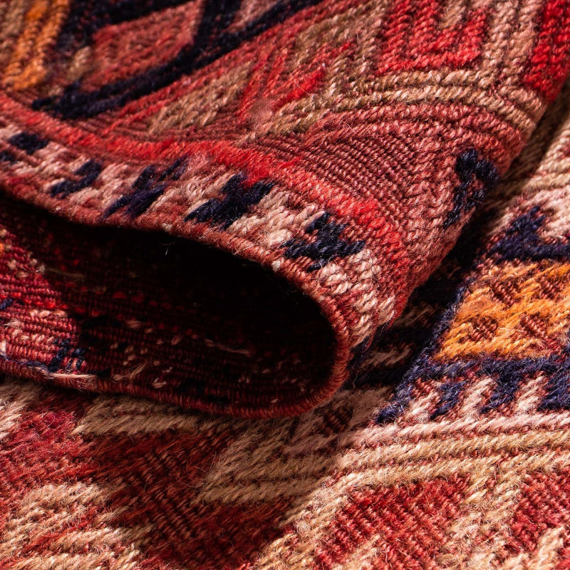 Biegacz Dywan Kelim - Stary - 380 x 75 cm - wielokolorowy