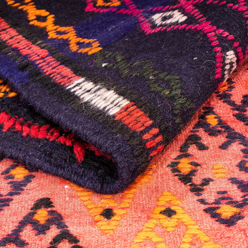 Biegacz Dywan Kelim - Stary - 330 x 135 cm - wielokolorowy