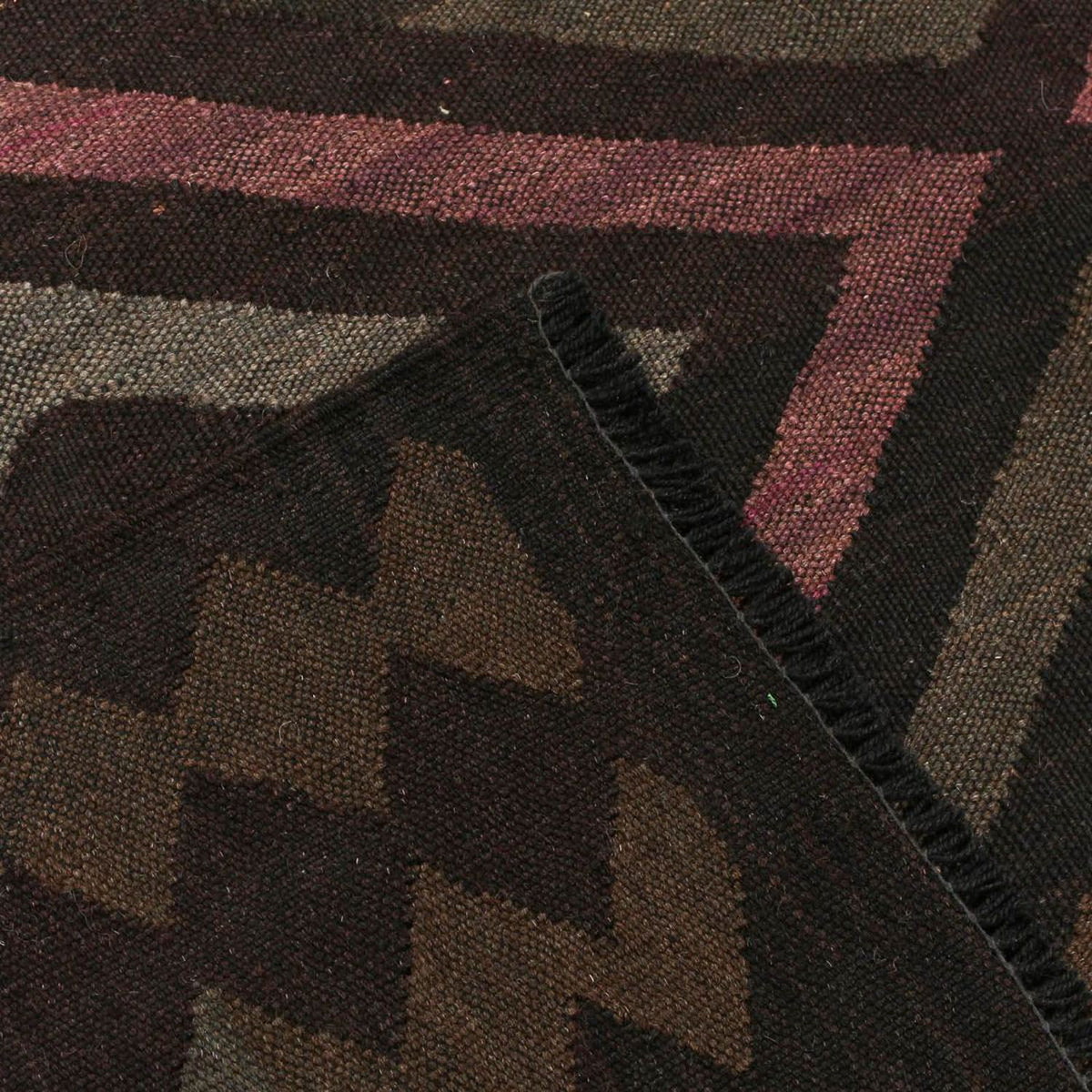 Dywan Kelim - Splash - 240 x 166 cm - czarny