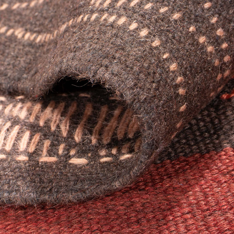 Biegacz Dywan Kelim - Stary - 450 x 130 cm - brązowy