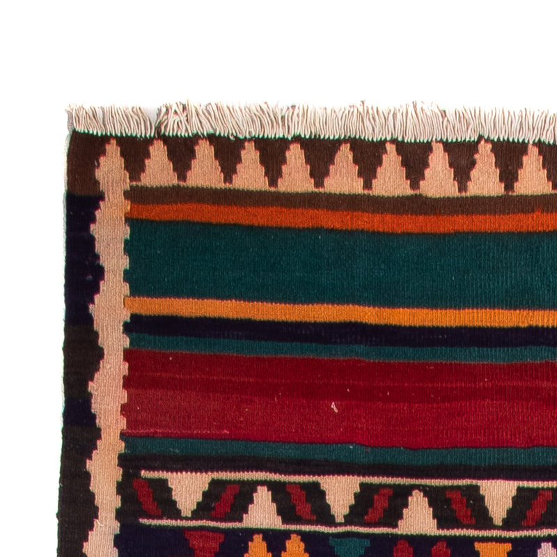 Biegacz Dywan Kelim - Stary - 370 x 145 cm - wielokolorowy