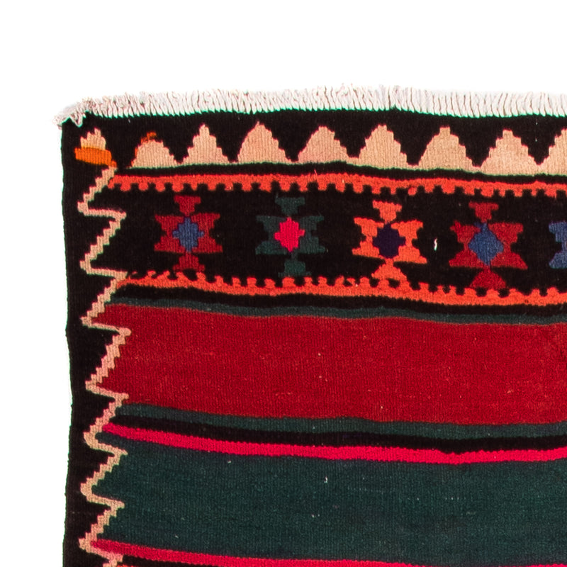 Biegacz Dywan Kelim - Stary - 380 x 135 cm - wielokolorowy