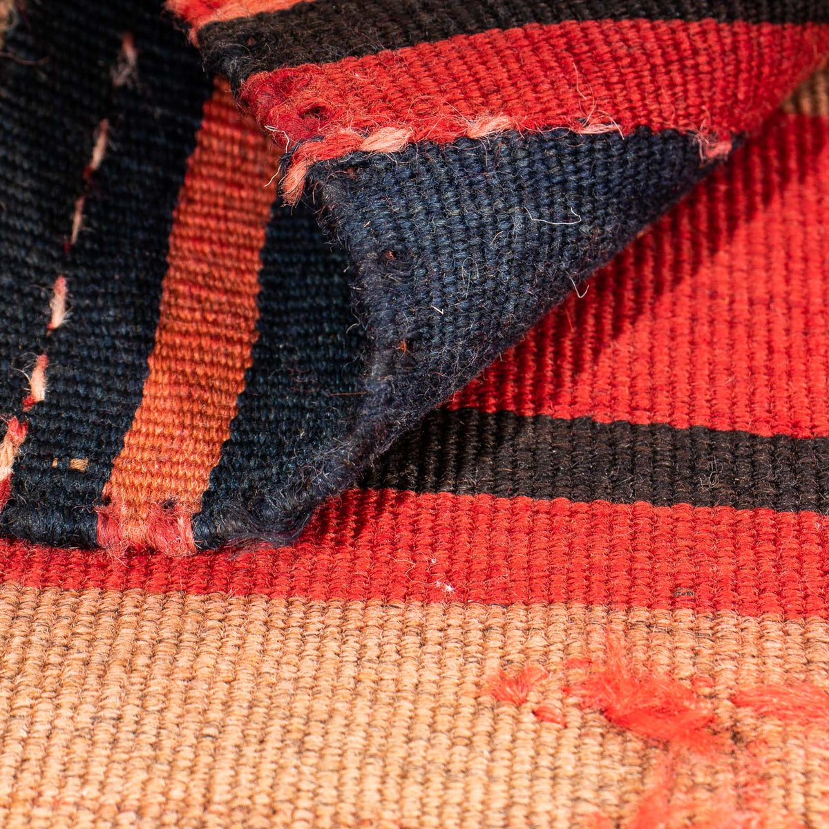 Dywan Kelim - Stary - 100 x 90 cm - wielokolorowy