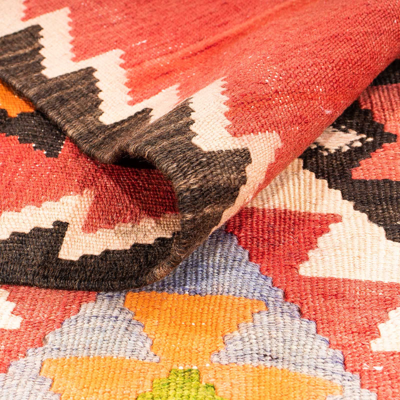 Biegacz Dywan Kelim - Stary - 315 x 150 cm - wielokolorowy