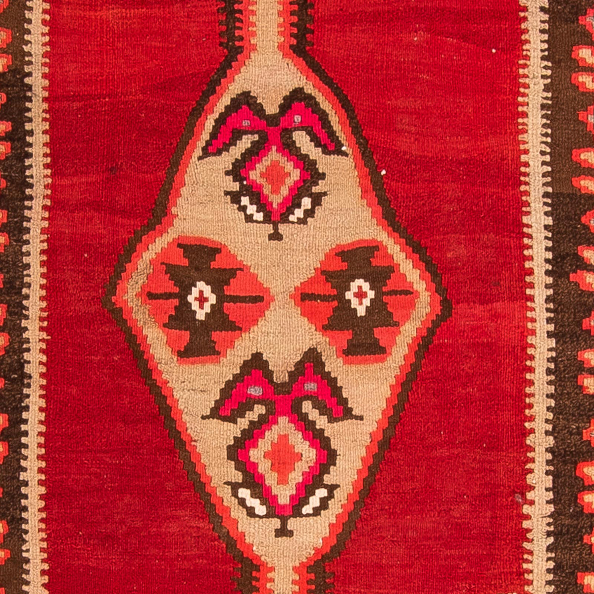 Biegacz Dywan Kelim - Stary - 380 x 150 cm - wielokolorowy