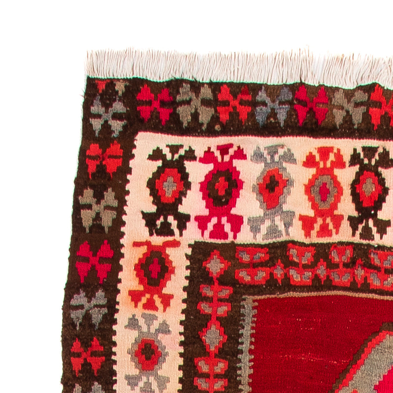 Biegacz Dywan Kelim - Stary - 380 x 150 cm - wielokolorowy