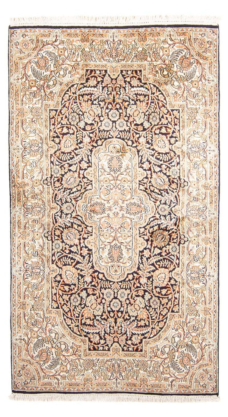Jedwabny dywan - Kashmir Silk - 169 x 94 cm - ciemnoniebieski