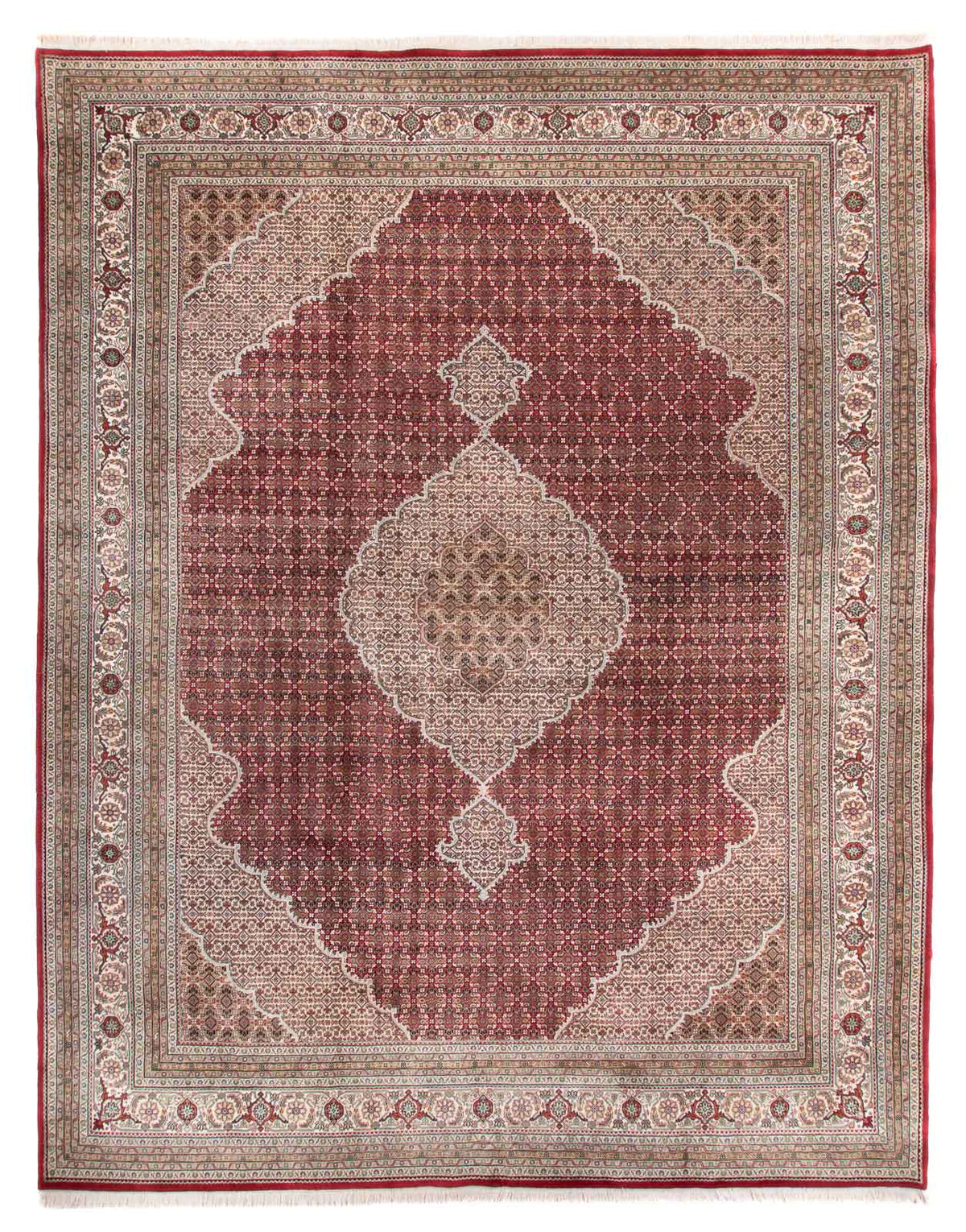 Dywan orientalny - Tabriz - 388 x 303 cm - czerwony