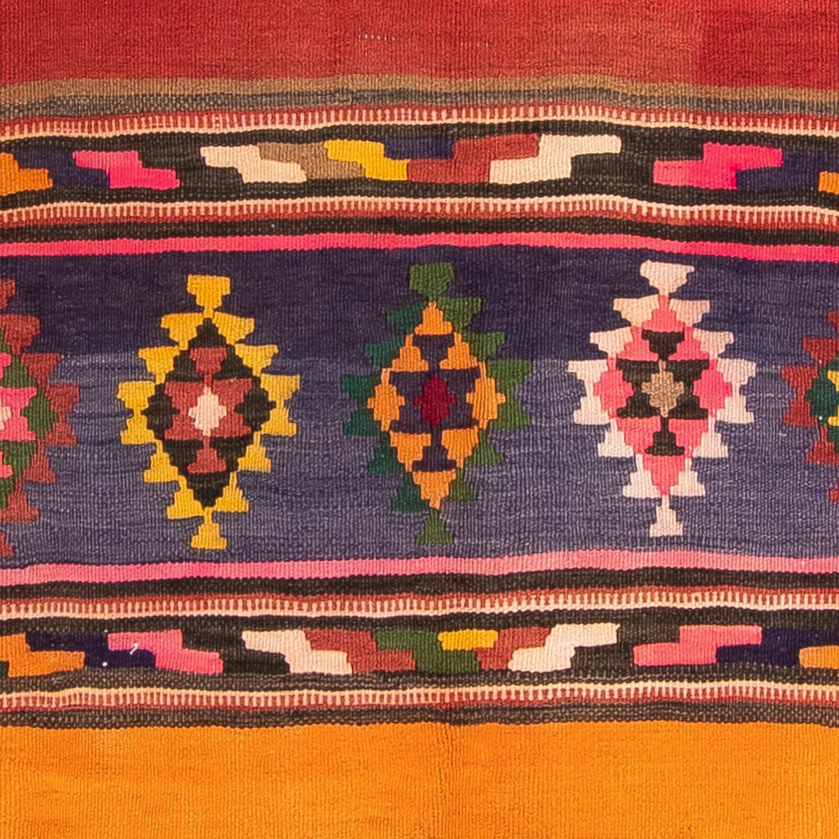 Dywan Kelim - Stary - 190 x 130 cm - wielokolorowy