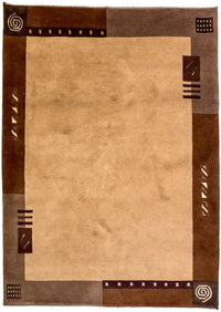 Dywan z Nepalu - 191 x 148 cm - brązowy