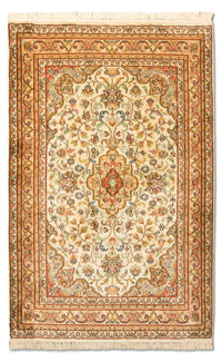 Jedwabny dywan - Kashmir Silk - 123 x 79 cm - beżowy