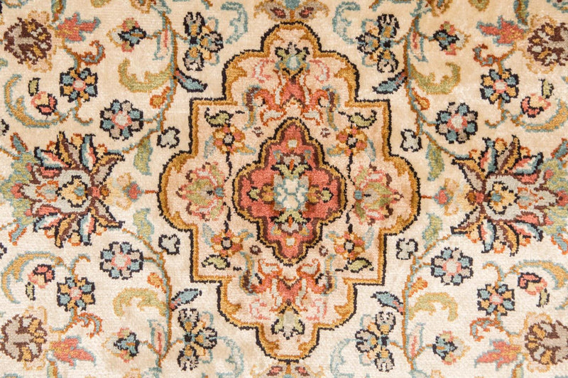 Jedwabny dywan - Kashmir Silk - 123 x 79 cm - beżowy