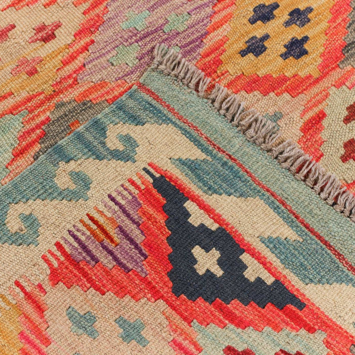 Dywan Kelim - Splash - 197 x 148 cm - wielokolorowy