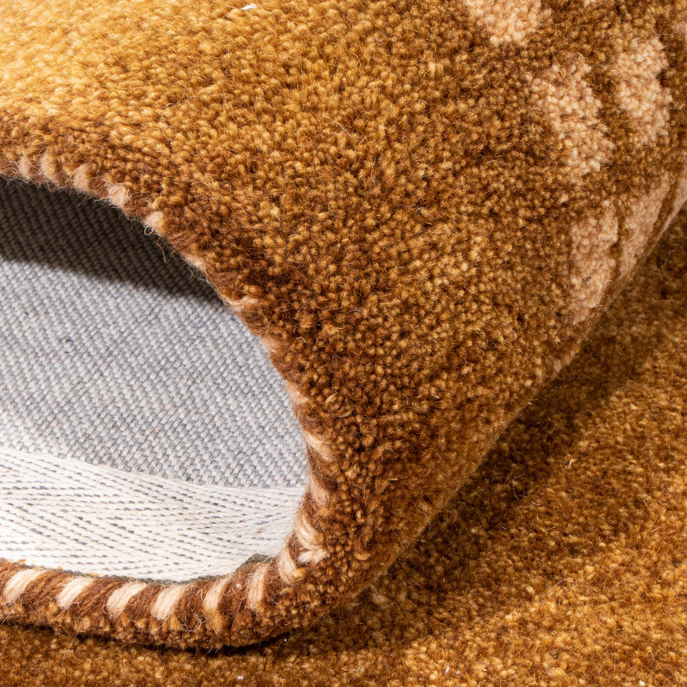 Dywan wełniany - 193 x 135 cm - brązowy