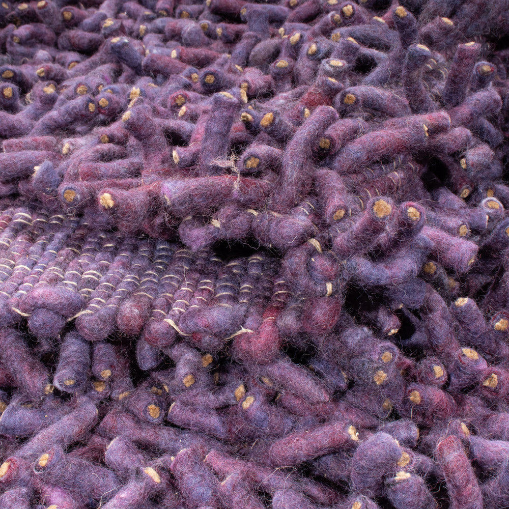 Dywan o wysokim runie - 240 x 170 cm - fioletowy