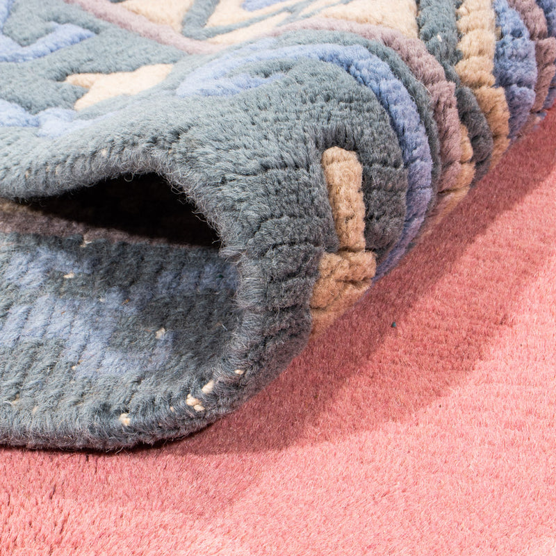 Dywan z Nepalu - 251 x 201 cm - łososiowy