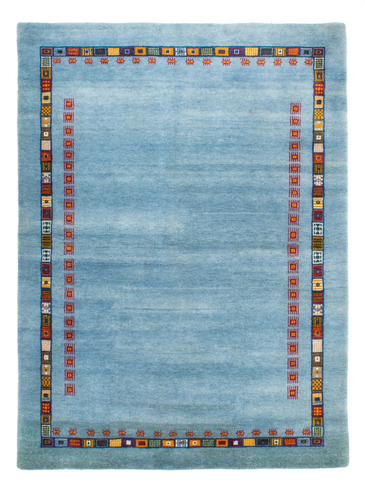 Dywan Gabbeh - Loribaft Perski - 174 x 126 cm - jasnoniebieski